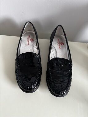 Marc Joseph Black Patent Leather Penny Loafers